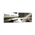 Impression sur Verre 160x50cm Tableaux Image Photo Avion Routes Ville Decoration