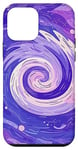 iPhone 12 mini Swirl Purple Color Illustration Pattern Abstract Art Case