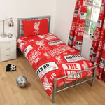 Liverpool FOOTBALL PATCH Duvet BEDDING BED SET SINGLE Reversible