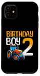 Coque pour iPhone 11 Tracteur agricole pour 2e anniversaire garçon 2 ans