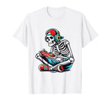 Gamer Skeleton Headphones Video Game Design. T-Shirt