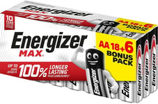 24 x Energizer AA MAX Alkaline Powerseal Batteries LR6 MX1500 MN Longest Expiry