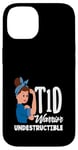 Coque pour iPhone 14 Sensibilisation au diabète de type 1 Guerrier T1D indestructible