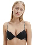 Calvin Klein Womens Icon T Shirt Bra - Black Cotton - Size 34D