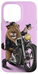 Coque pour iPhone 14 Pro Max Lion Riding Classic Chopper Moto