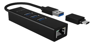 ICYBOX – USB 3.0 HUB & LAN Adapter (IB-HUB1419-LAN)