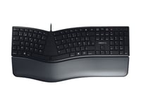 CHERRY KC 4500 ERGO - Clavier - USB - AZERTY - Belge - noir