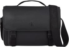 Calvin Klein Sac à Bandoulière Homme Over Webbing Messenger avec Poignée, Noir (Black), Taille Unique