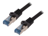 Cable reseau RJ45 male S-FTP Cat 6a noir- 50m