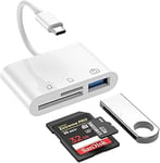 Tec-Digi USB C to SD/Micro SD Card Reader, 3 in 1 USB to Type-C Camera Connection Kit Adapter,SD TF Card Reader Adapter for New iPad Pro, MacBook Pro/Air, ChromeBook,Samsung and More