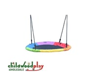 Kids Crows Nest Basket Swing Seat With adjustable Rope Garden Climbing frames