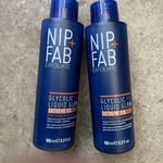 2 x Nip Fab Exfoliate Glycolic Fix Liquid Glow 6% Pure Glycolic Acid 100ml