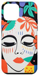 Coque pour iPhone 12 mini Pop Art Femme Coloré Floral Abstrait Expressionnisme Design