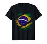 Proud Brazilian Shirts | Brasil Torn Ripped Brazil Flag T-Shirt