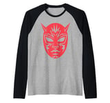 Lucha Libre Mexican Wrestler Mask Wrestling Luchador Raglan Baseball Tee