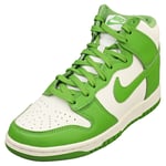 Nike Dunk High Womens White Green Fashion Trainers - 4.5 UK