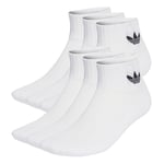 adidas Originals Ankelsokker Mid-cut 6-pack - Hvit/sort, størrelse 46-48