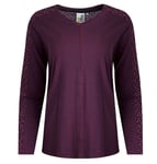 WEIRD FISH Topia Organic Long Sleeve Outfitter Top in Mulledwine UK 12 NEW BNWT