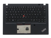 Sunrex - Ersättningstangentbord för bärbar dator - med Trackpoint - bakgrundsbelyst - AZERTY - fransk - svart - FRU - för ThinkPad T490s 20NX, 20NY