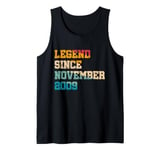 15 Year Old Legend Since November 2009 Vintage 15th Birthday Tank Top