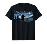 Detective Sherlock Holmes London Starry Night Van Gogh T-Shirt