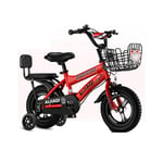 Kids Bike Girls And Boys With Training Wheels For Ages 2 To 12 Years, Toddlers Bikes (White/pink/red/black) (Color : 3, Size : 16in)