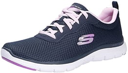 Skechers Women's Flex Appeal 4.0 Brilliant View Sneaker, Navy, 6.5 UK