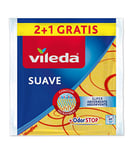 Vileda – Suave – Essuie-mains en avec 30% microfibre – Lot de 2 + 1 Unité gratis