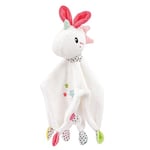 Fehn Doudou bébé licorne - Doudou pour nouveau-né - Doudou avec attache tétine - Marionnette d'aide à l'endormissement - Doudou pour bébés et jeunes enfants dès 0+ mois