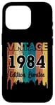 Coque pour iPhone 16 Pro Vintage 1984 Anniversaire 41 ans Homme Femme Année 80