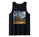 Van Gogh Starry Night Christmas Tree Winter Snowy Night Tank Top