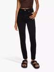 Mango Anne High Waist Skinny Jeans, Black