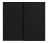 Armoire 2 portes coulissantes ELEGANCE XL L.240 cm noir mat