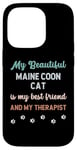 Coque pour iPhone 14 Pro Maine Coon Cat, maman, père, propriétaire, amoureux, thérapeute et ami