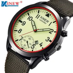 Klockor Herr Military Quartz Watch Svart Datum Lyx Sport Luminous Wrist Watch Herrklockor Gul