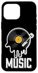 Coque pour iPhone 16 Pro Max Musique Disque Vinyle Tenue Rétro Pour Musiciens Et Concerts