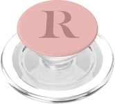 Lettre R Monogramme Nom Initiale R Rose Marron Cadeau pour elle PopSockets PopGrip pour MagSafe