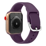 Bracelet en Silicone Remplacement pour Apple Watch Series 5 / 4 44mm - Violet foncé (Taille S)