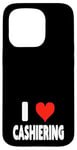 Coque pour iPhone 15 Pro I Love Cashiering – Cœur – Magasin d'emplois au détail Caisse enregistreuse