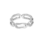 BOSS Women's Signature Chain Ring in Stainless Steel - Size Medium(55)