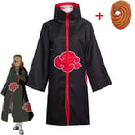 Tobi Obito Cosplay Kostym Akatsuki Långärmad Mantel Halloween Karneval Rolig Vuxen Cosplay Kostym L costume mask