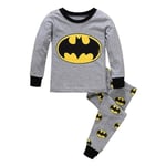 Barnens Spiderman Superman Batman Pyjamas Set Sovkläder Nattkläder Pjs[HK] Grey Batman 5 Years