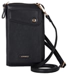 Anmiki Mary mobilveske med skulderrem, crossbody, svart