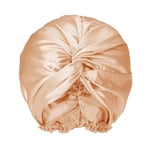 townssilk Bonnet de nuit 100% soie de mûrier pour femme, bonnet de nuit 16 momme en soie, bon pour les cheveux, protège les cheveux, bonnet de nuit en soie, double couche,Cinnamon