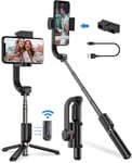 Stabilisateur Smartphone,1 Axe Gimbal Stabilisateur De Téléphone Portable Pour Iphone Et Android,Perche Selfie Bluetooth Stabilisateur Rotation À 360 °Équilibre Automatique[One142490]