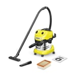 KARCHER WD 4 P S V-20/5/22 våt- och torrdammsugare - 20 L tank i rostfritt stål - 1000W