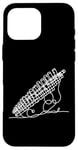 Coque pour iPhone 16 Pro Max Pan Flûtes Line Art For Musiciens Pan Flûte