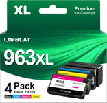 963Xl 963 Xl Cartouches D'Encre Remplacement Pour Hp 963Xl Pour Hp Officejet Pro 9010 9012 9020 9014 9015 9016 9018 9022 9025 9019 (1 Noir 1 Cyan 1 Jaune 1 Magenta, 4-Pack)