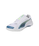 PUMA Mixte Solarstrike III Indoor Court Shoe, White-Blue Horizon, 50 EU