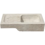 Lavabo en marbre blanc L82xPR41xH18 cm